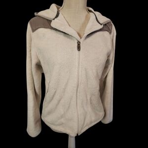 The North Face Cream W Taupe Trim Jacket Size Small